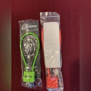 Lockdown Cable Locks Green and Red, 11 inch
